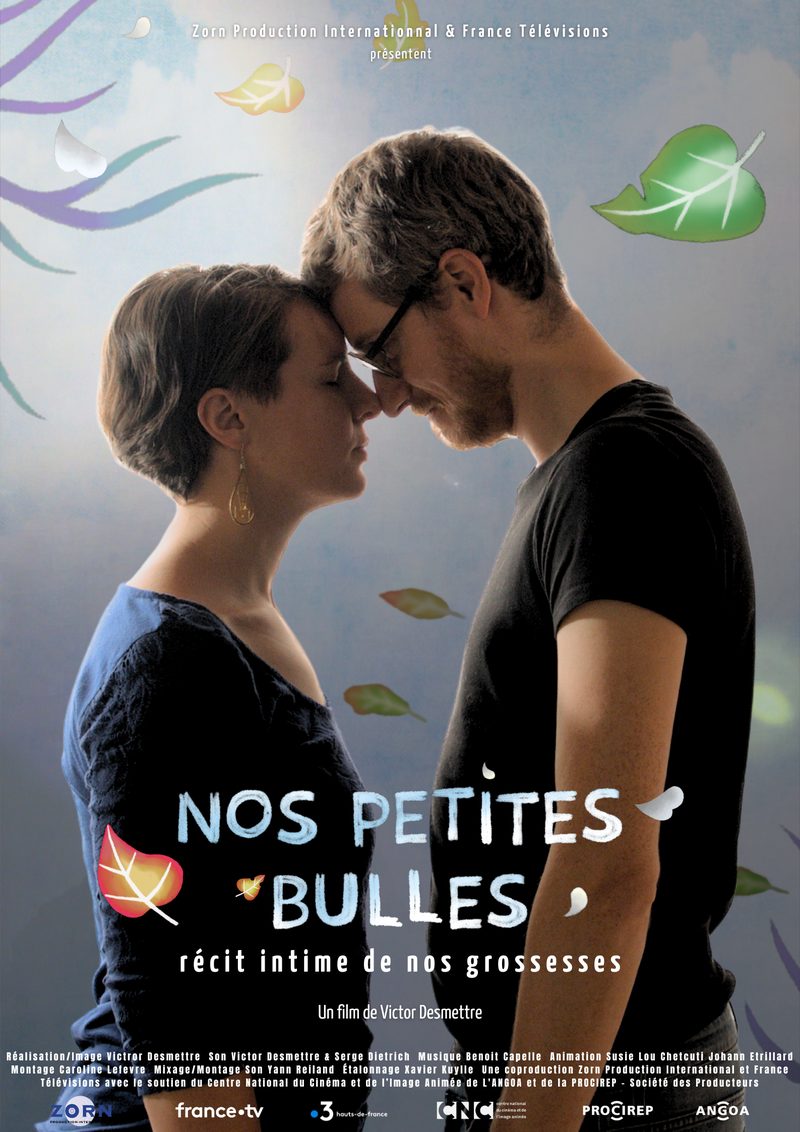 Affiche de Nos petites bulles, récit intime de nos grossesses, un film de Victor Desmettre